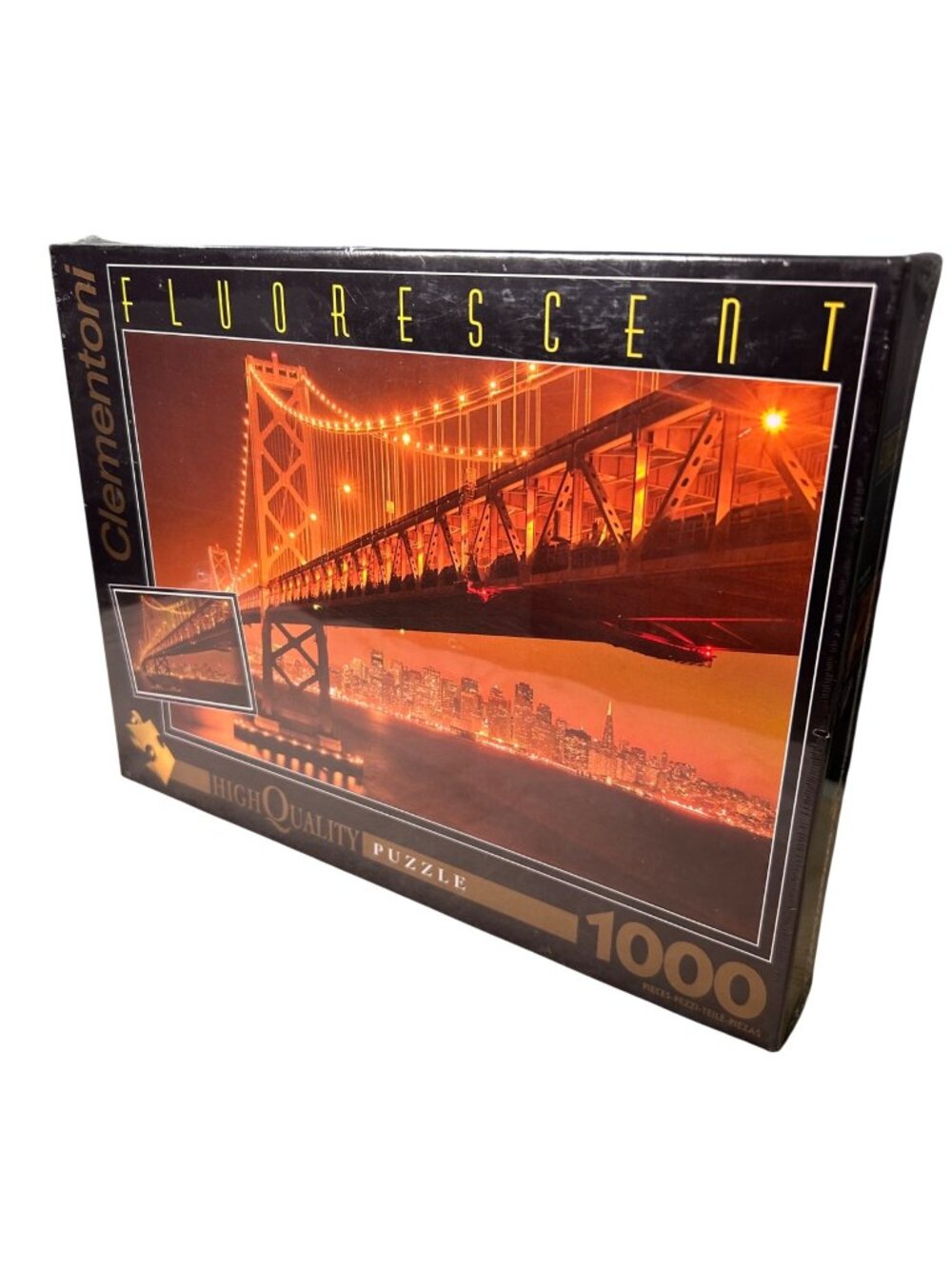 NEW Clementoni Fluorescent 1000-Piece San Francisco Bridge Puzzle High-Quality